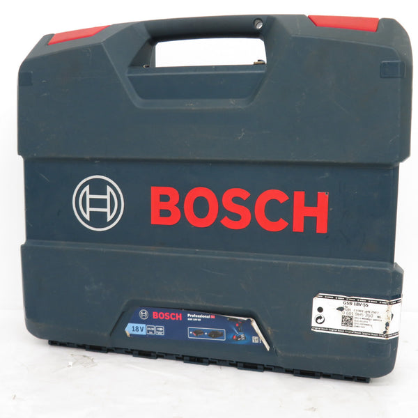 BOSCH (ボッシュ) 18V 2.0Ah コードレスドライバドリル ケース・充電器・バッテリ2個セット GSR18V-55 中古