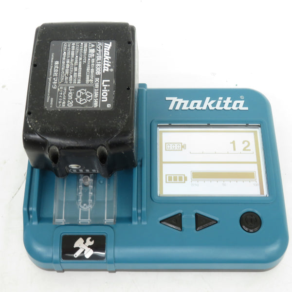 makita (マキタ) 18V 3.0Ah Li-ionバッテリ 残量表示付 充電回数12回 BL1830B A-60442 中古
