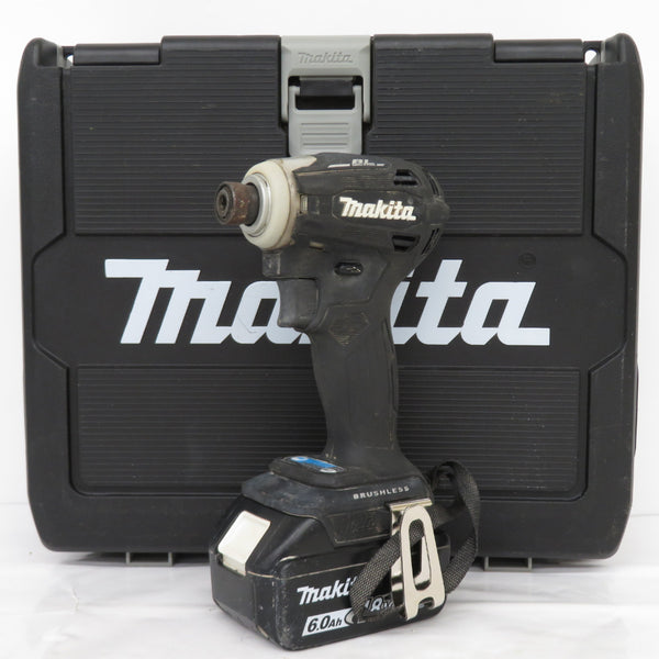 makita (マキタ) 18V 6.0Ah 充電式インパクトドライバ 黒 ケース・充電器・バッテリ2個セット TD172DRGXB 中古