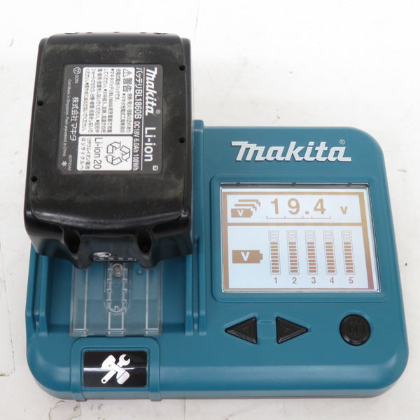 makita (マキタ) 18V 6.0Ah Li-ionバッテリ 残量表示付 雪マーク付 充電回数7回 BL1860B A-60464 中古