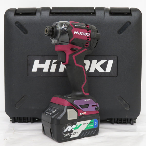 ☆未使用品☆HiKOKI ハイコーキ 36V コードレスインパクトドライバ WH36DC(2XPR) フレアレッド バッテリ2個 充電器+ケース 69255
