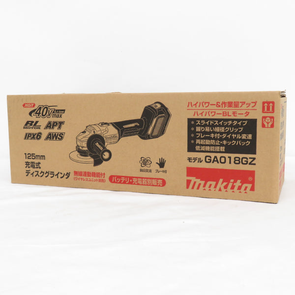 makita (マキタ) 40Vmax対応 125mm 充電式ディスクグラインダ 本体のみ GA018GZ 未使用品