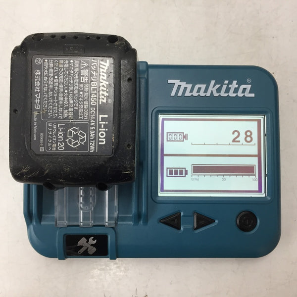 makita (マキタ) 14.4V 5.0Ah 充電式インパクトドライバ 白 軸ブレあり ケース・充電器・バッテリ2個セット TD137DRTXW 中古