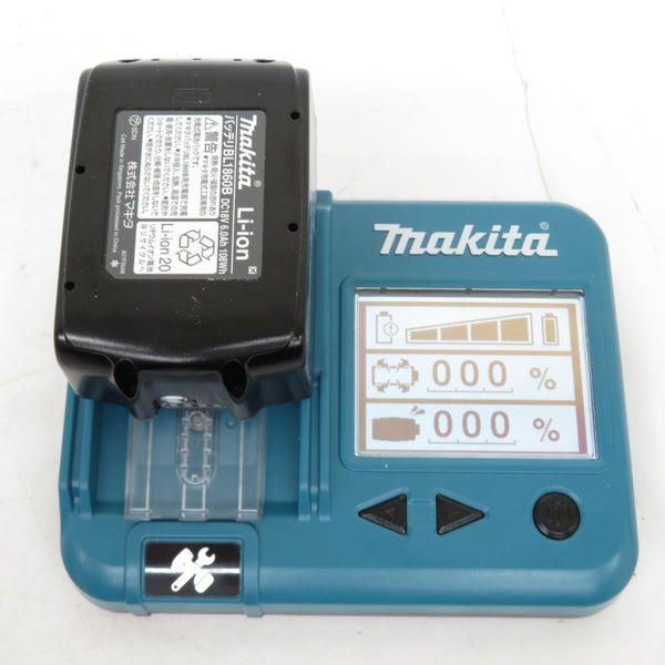 makita (マキタ) 18V 6.0Ah Li-ionバッテリ 残量表示付 雪マーク付 充電回数1回 化粧箱付 BL1860B A-60464 中古美品