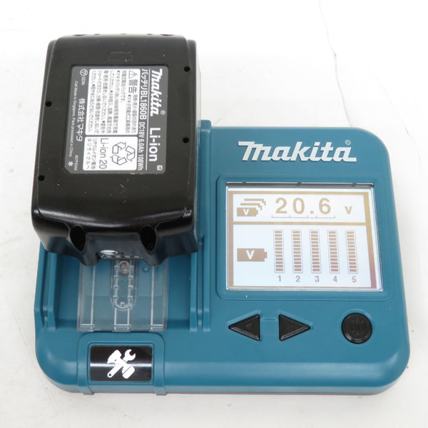 makita (マキタ) 18V 6.0Ah Li-ionバッテリ 残量表示付 雪マーク付 充電回数1回 化粧箱付 BL1860B A-60464 中古美品