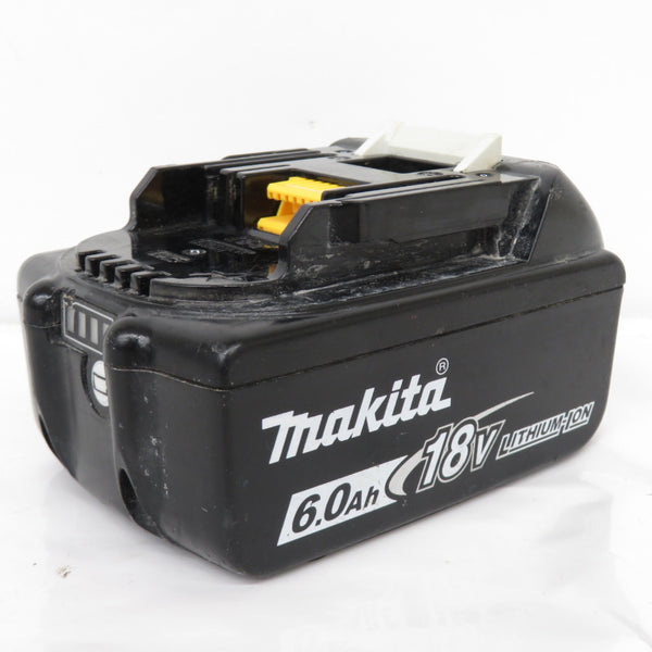 makita (マキタ) 18V 6.0Ah Li-ionバッテリ 残量表示付 雪マーク付 充電回数25回 BL1860B A-60464 中古