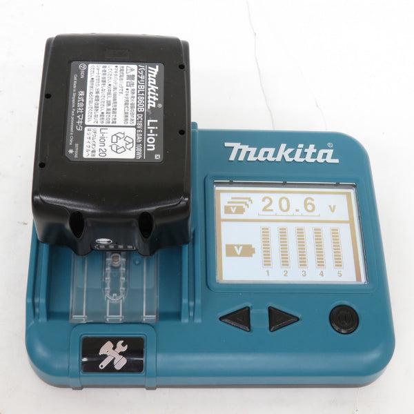 makita (マキタ) 18V 6.0Ah Li-ionバッテリ 残量表示付 雪マーク付 充電回数2回 BL1860B A-60464 中古美品