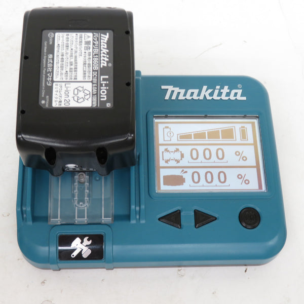 makita (マキタ) 18V 6.0Ah Li-ionバッテリ 残量表示付 雪マーク付 充電回数2回 BL1860B A-60464 中古美品