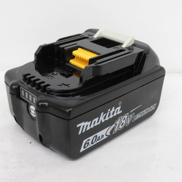 makita (マキタ) 18V 6.0Ah Li-ionバッテリ 残量表示付 雪マーク付 充電回数2回 BL1860B A-60464 中古美品