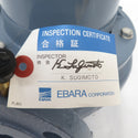 EBARA 荏原製作所 三相200/220V 60Hz 0.4kW 40mm LPD型ラインポンプ インラインポンプ 動作未確認 40LPD 6.4A 美品
