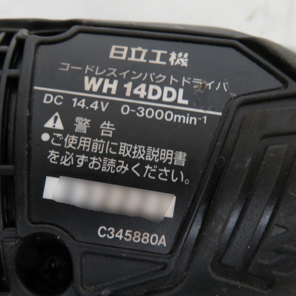 日立工機 HiKOKI ハイコーキ 14.4V 5.0Ah コードレスインパクトドライバ ストロングブラック ケース・充電器・バッテリ2個セット WH14DDL(2LJCK)(B) 中古