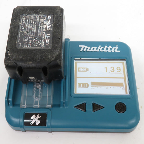 makita (マキタ) 18V 6.0Ah Li-ionバッテリ 残量表示付 雪マークなし 充電回数139回 BL1860B A-60464 中古