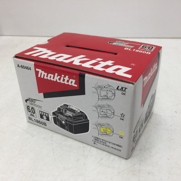 makita (マキタ) 18V 6.0Ah Li-ionバッテリ 残量表示付 雪マーク付 検品済 化粧箱入 BL1860B A-60464 未使用品