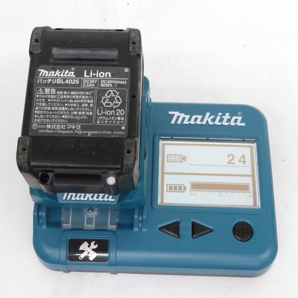 makita (マキタ) 40Vmax 2.5Ah Li-ionバッテリ 残量表示付 充電回数24回 BL4025 A-69923 中古