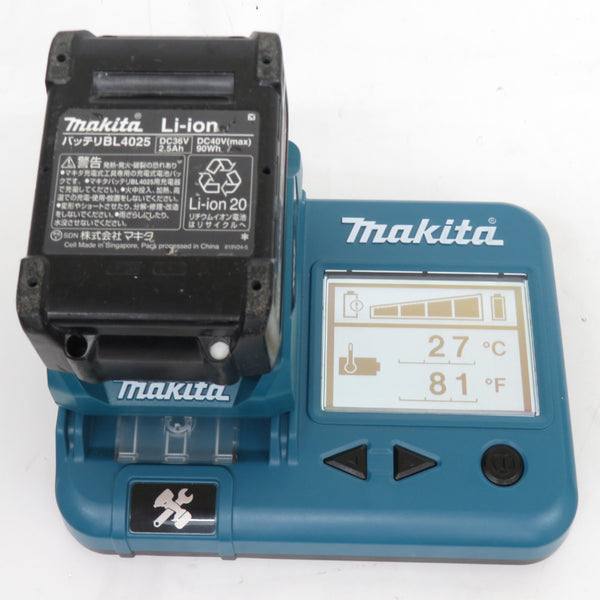 makita (マキタ) 40Vmax 2.5Ah Li-ionバッテリ 残量表示付 充電回数24回 BL4025 A-69923 中古