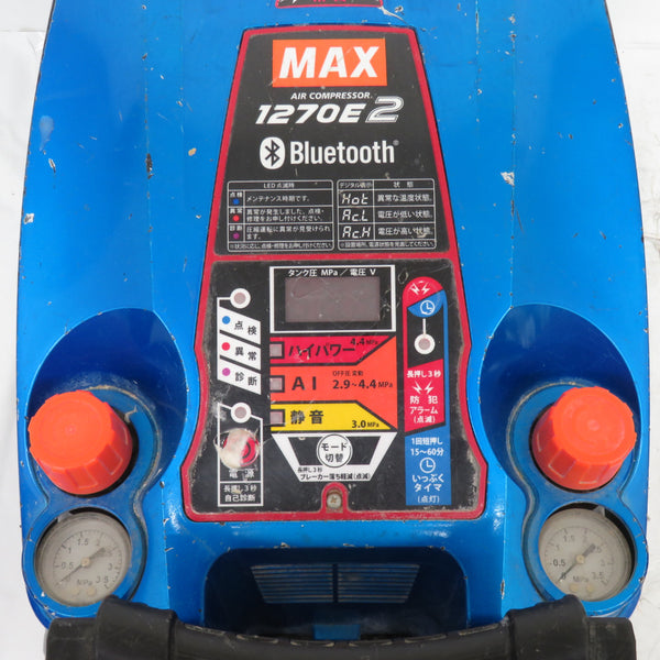 MAX (マックス) エアコンプレッサ 高圧専用 11L 正常動作せず 空気圧が上がらない AK-HH1270E2 アクアブルー 中古 ジャンク品