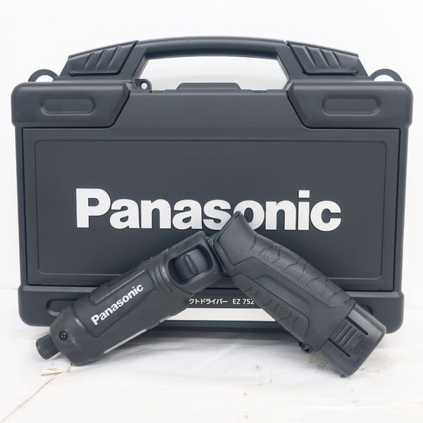 Panasonic (パナソニック) 7.2V 1.5Ah 充電スティックインパクトドライバ 黒 ケース・充電器・バッテリ2個セット EZ7521LA2ST1B 未使用品