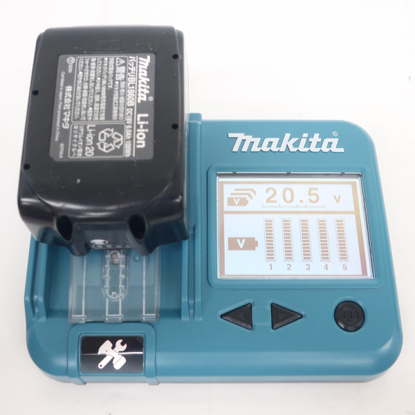 makita (マキタ) 18V 6.0Ah Li-ionバッテリ 残量表示付 雪マークなし 充電回数8回 BL1860B A-60464 中古美品