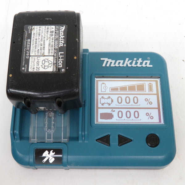 makita (マキタ) 18V 6.0Ah Li-ionバッテリ 残量表示付 雪マーク付 充電回数102回 BL1860B A-60464 中古