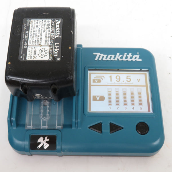 makita (マキタ) 18V 6.0Ah Li-ionバッテリ 残量表示付 雪マーク付 充電回数102回 BL1860B A-60464 中古