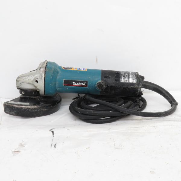 makita (マキタ) 100V 125mm ディスクグラインダ スイッチレバー式 サイドグリップ・ロックナットレンチ欠品 9535B 中古