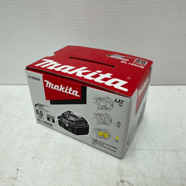 makita (マキタ) 18V 6.0Ah Li-ionバッテリ 残量表示付 雪マーク付 検品済 化粧箱入 BL1860B A-60464 未使用品