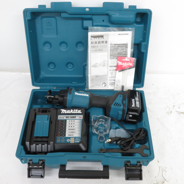 makita (マキタ) 18V 6.0Ah 充電式ボードトリマ ケース・充電器・バッテリ1個セット CO181DRG 中古