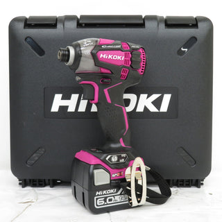 HiKOKI (ハイコーキ) 14.4V 6.0Ah コードレスインパクトドライバ パワフルレッド ケース・充電器・バッテリ2個セット WH14DDL2(2LYPK)(R) 未使用品