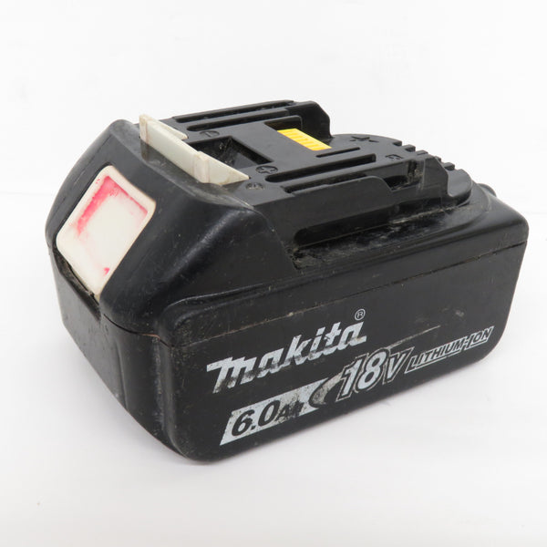 makita (マキタ) 18V 6.0Ah Li-ionバッテリ 残量表示付 雪マーク付 充電回数19回 BL1860B A-60464 中古