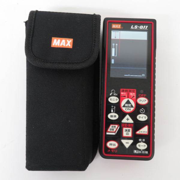 MAX (マックス) レーザ距離計 測定範囲200m ソフトケース付 LS-811 中古美品