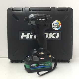 HiKOKI (ハイコーキ) マルチボルト36V コードレスインパクトドライバ ストロングブラック ケース・充電器・新型Bluetoothバッテリ2個セット WH36DC(2XPBSZ) 未使用品