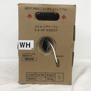 日本製線 LANケーブル Cat5e UTPケーブル 白 300m 10kg 0.5-4P NSEDT WH 未使用品