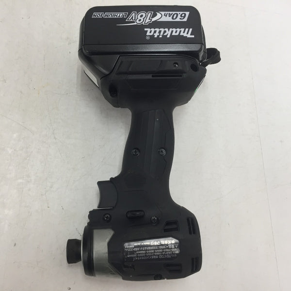 makita (マキタ) 18V 6.0Ah 充電式インパクトドライバ 黒 ケース・充電器・バッテリ2個セット TD173DRGXB 中古