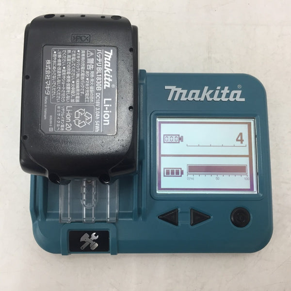 makita (マキタ) 18V 3.0Ah 充電式インパクトドライバ 白 ケース・充電器・バッテリ2個セット TD149DRFXW 中古美品