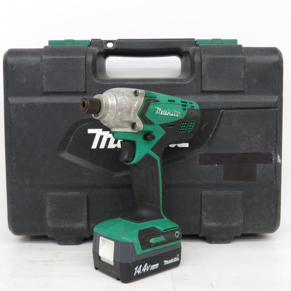 makita (マキタ) 14.4V 1.1Ah 充電式インパクトドライバ DIY向け ケース・充電器・バッテリ2個セット M695DWX 中古