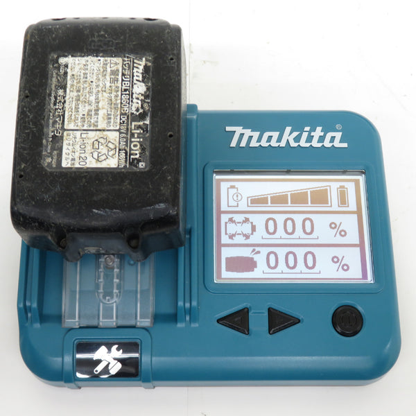 makita (マキタ) 18V 6.0Ah Li-ionバッテリ 残量表示付 雪マーク付 充電回数26回 BL1860B A-60464 中古