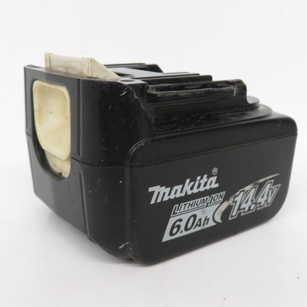 makita (マキタ) 14.4V 6.0Ah Li-ionバッテリ 残量表示付 雪マークなし 充電回数72回 BL1460B A-60660 充電ランプ1つ破損あり 中古