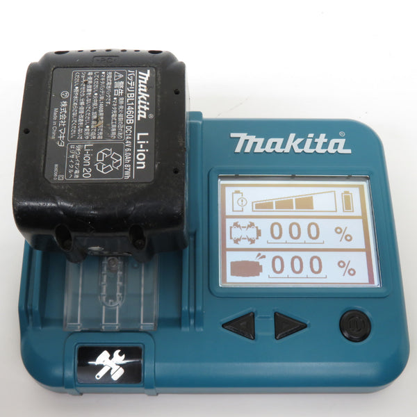 makita (マキタ) 14.4V 6.0Ah Li-ionバッテリ 残量表示付 雪マークなし 充電回数72回 BL1460B A-60660 充電ランプ1つ破損あり 中古