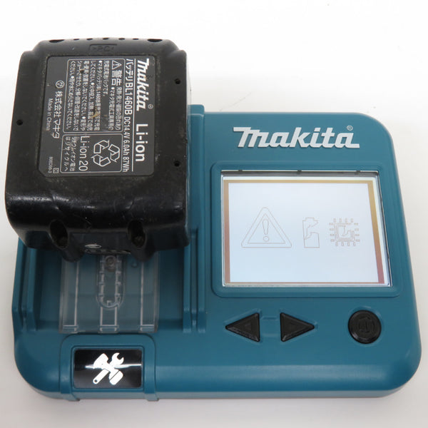 makita (マキタ) 14.4V 6.0Ah Li-ionバッテリ 残量表示付 雪マークなし 充電回数72回 BL1460B A-60660 充電ランプ1つ破損あり 中古