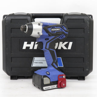 HiKOKI (ハイコーキ) 14.4V 1.5Ah コードレスインパクトドライバ DIY向け ケース・充電器・バッテリ2個セット フック換装済 FWH14DGL(2LEGK) 中古