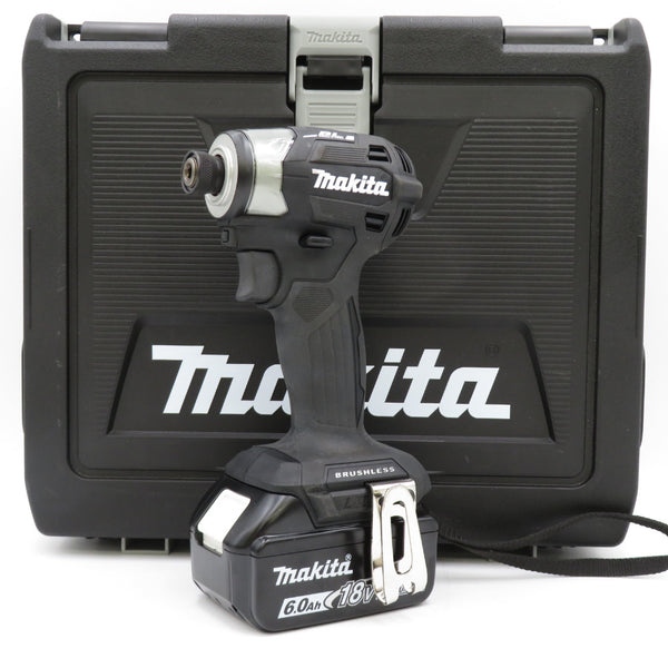 makita (マキタ) 18V 6.0Ah 充電式インパクトドライバ 黒 ケース・充電器・バッテリ2個セット TD173DRGXB 中古美品