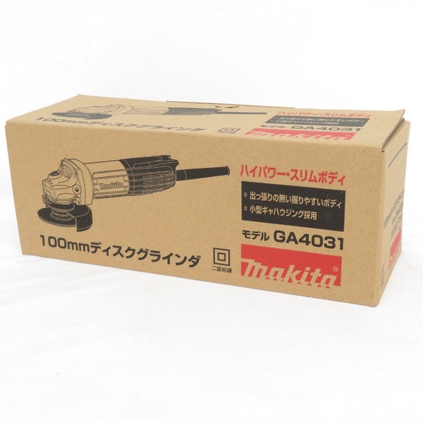 makita (マキタ) 100V 100mm ディスクグラインダ 高速型 スイッチレバータイプ GA4031 未使用品