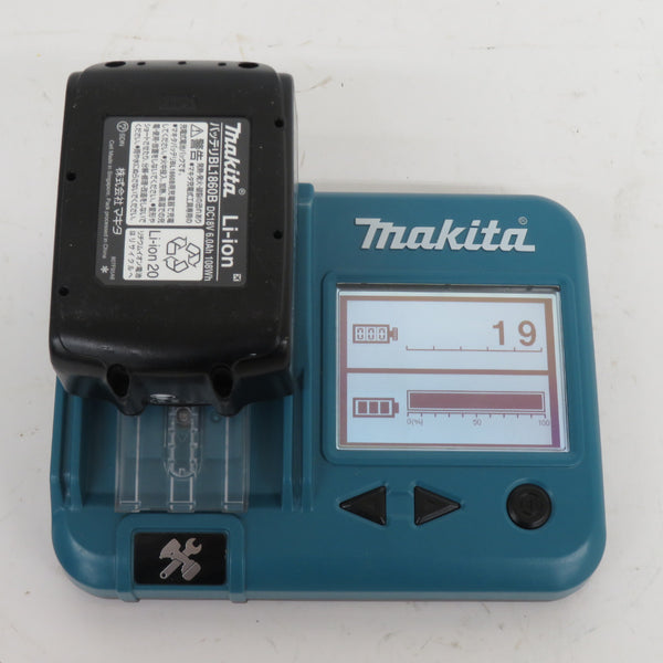 makita マキタ 18V 6.0Ah Li-ionバッテリ 残量表示付 雪マーク付 充電回数19回 BL1860B A-60464 中古美品