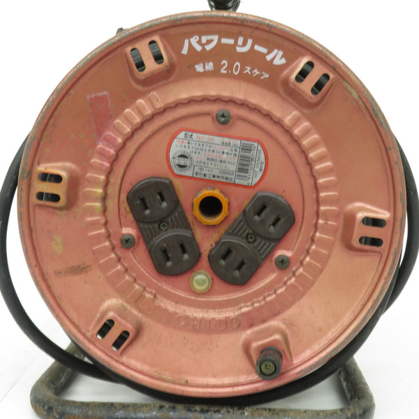 NICHIDO 日動工業 100V 電工ドラム 屋内型 アースなし 30m 4口 NP-30 中古