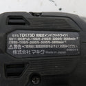 makita (マキタ) 18V対応 充電式インパクトドライバ 黒 本体のみ TD173D 中古美品