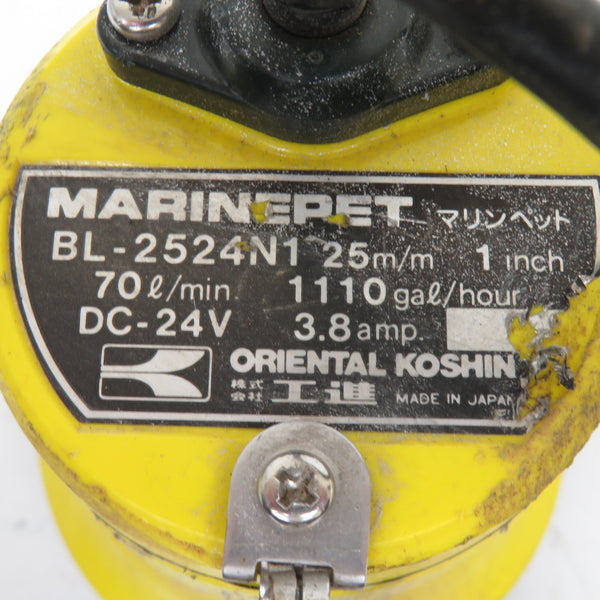 KOSHIN (工進) 100V 25mm BL型水中ポンプ マリンペット 海水用 通電確認のみ 電源コード換装済 BL-2524N1 中古 ジャンク品