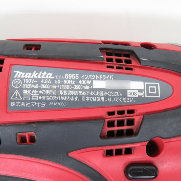 makita (マキタ) 100V インパクトドライバ 赤 ケース付 6955SPKR 中古