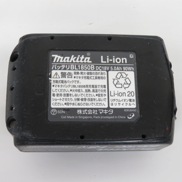 makita (マキタ) 18V 5.0Ah Li-ionバッテリ 残量表示付 充電回数22回 BL1850B A-59900 中古