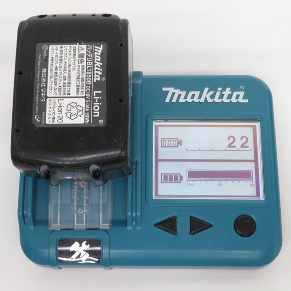 makita (マキタ) 18V 5.0Ah Li-ionバッテリ 残量表示付 充電回数22回 BL1850B A-59900 中古