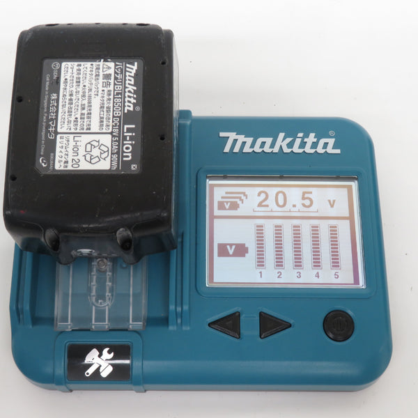 makita (マキタ) 18V 5.0Ah Li-ionバッテリ 残量表示付 充電回数22回 BL1850B A-59900 中古